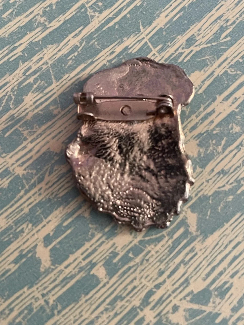 Vintage enamel Santa Claus brooch